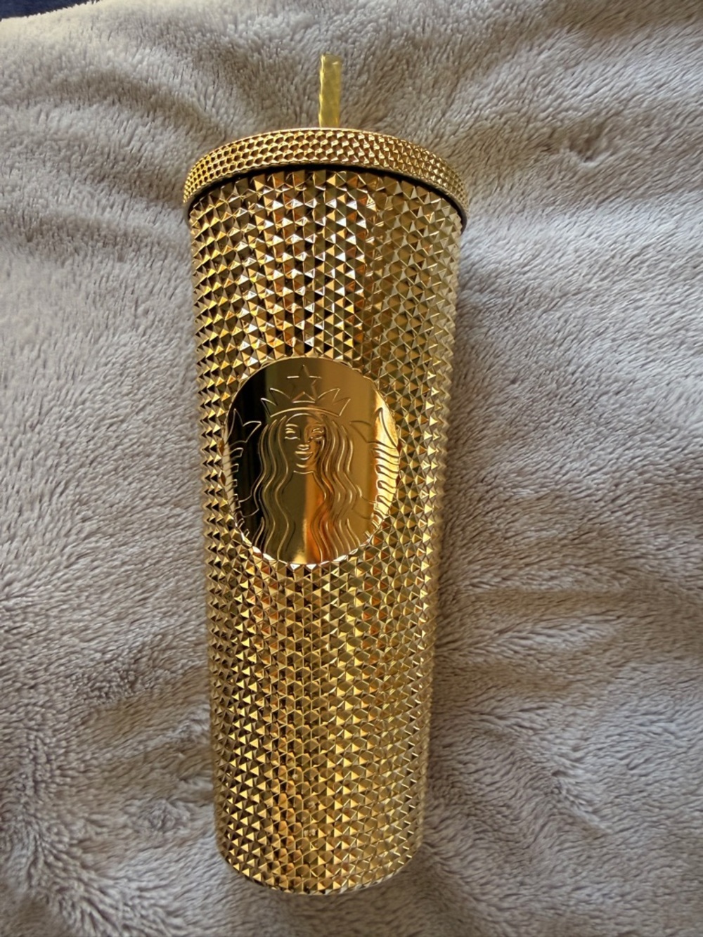 Starbucks Metallic Gold Studded Cold Cup